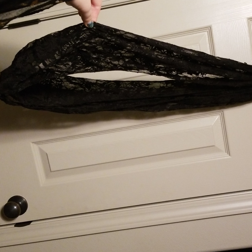Black Lace Infinity scarf